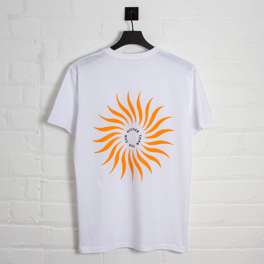 Higher Than The Sun Back Print - Tshirt - White