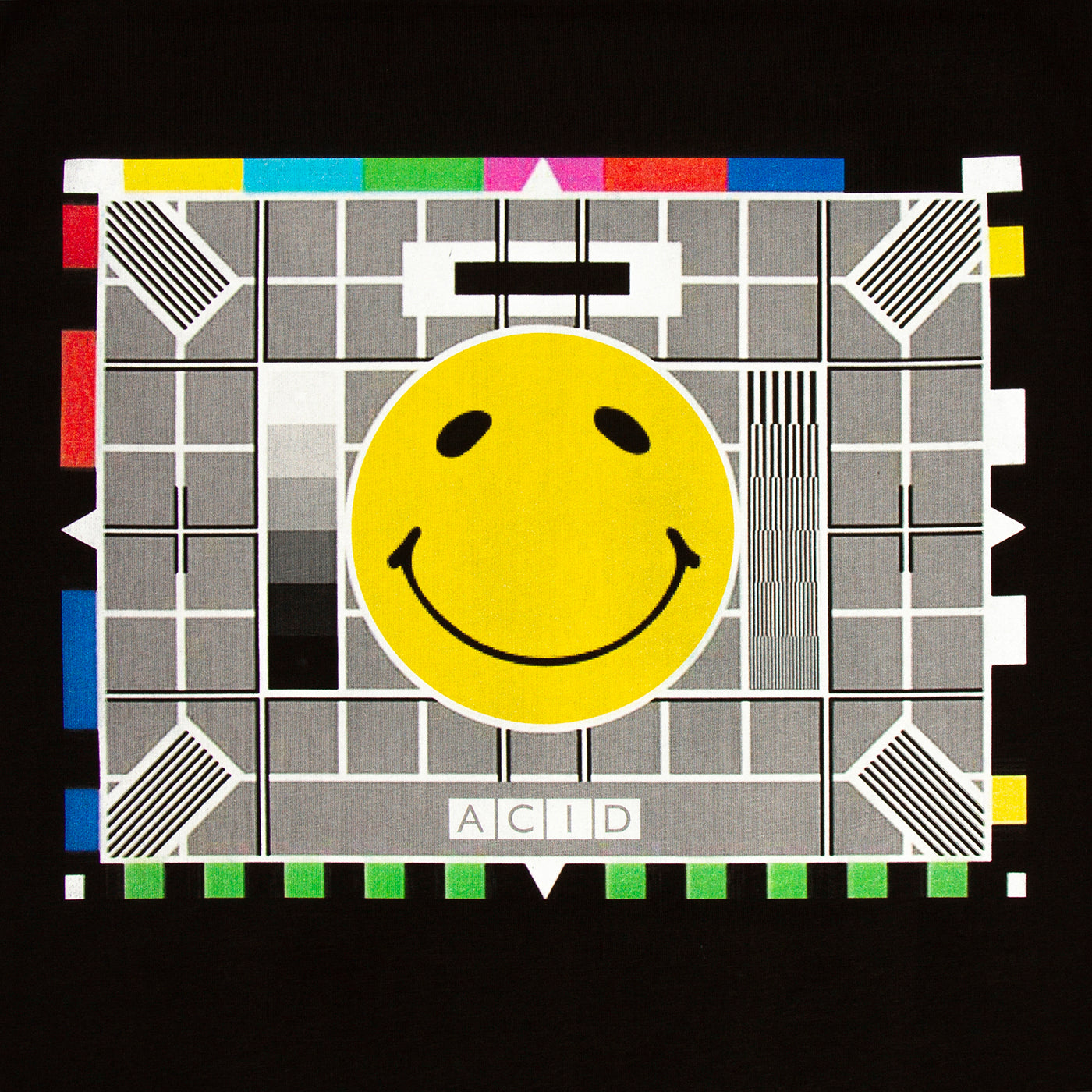 Acid Test Card Front Print - Tshirt - Black